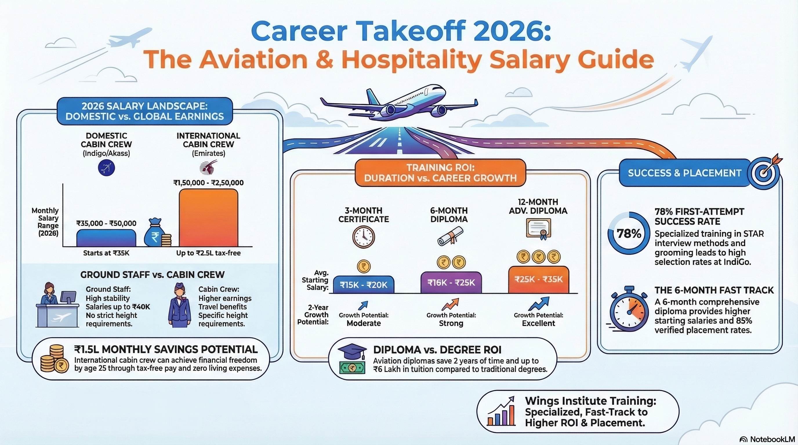 Airport Ticketing Course Fees and Duration 2026: Complete Training Investment Guide - Ground Staff career guide from Wings Institute Vadodara Gujarat